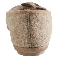 Damen Die moderne Hausfrau ﻿Hausschuh-Ballerina „Bärbel“ taupe