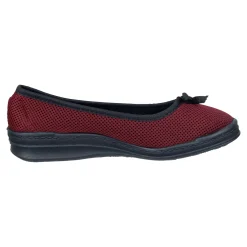 Damen Die moderne Hausfrau Hausschuh-Ballerina rot