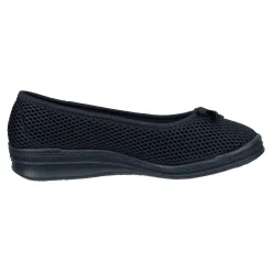 Damen Die moderne Hausfrau Hausschuh-Ballerina schwarz