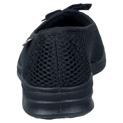 Damen Die moderne Hausfrau Hausschuh-Ballerina schwarz