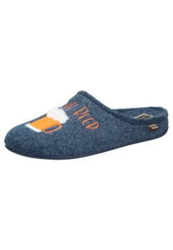 Herren Die moderne Hausfrau Hausschuhe blau