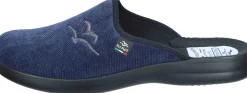 Herren Die moderne Hausfrau Hausschuhe blau