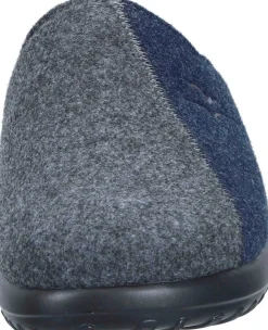 Herren Die moderne Hausfrau Hausschuhe blau