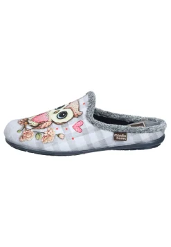Damen Die moderne Hausfrau Hausschuhe hellgrau