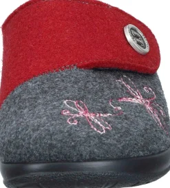 Damen Die moderne Hausfrau Hausschuhe rot