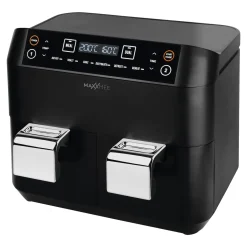 Die moderne Hausfrau Heißluftfritteuse mit Doppelkorb, 2x 3,8 l