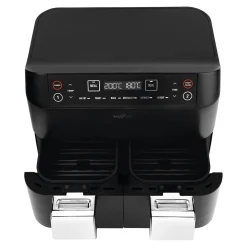 Die moderne Hausfrau Heißluftfritteuse mit Doppelkorb, 2x 3,8 l