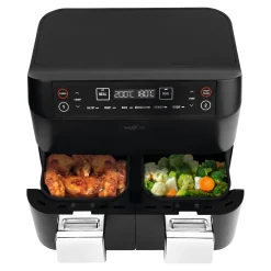 Die moderne Hausfrau Heißluftfritteuse mit Doppelkorb, 2x 3,8 l