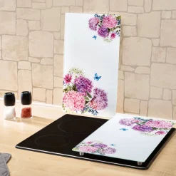 Die moderne Hausfrau Herabdeckplatten "Hortensie", 2-teilig