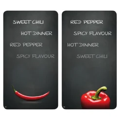 Die moderne Hausfrau Herdabdeckplatte, 2er Pack Paprika-Chili