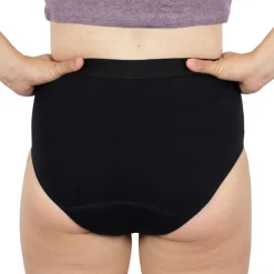 Die moderne Hausfrau High-waist Slip mit Saugeinlage Schwarz