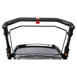 Die moderne Hausfrau Indoor-Rollator in Holz-Optik mit Tasche und Tablett - AT51040 schwarz/braun