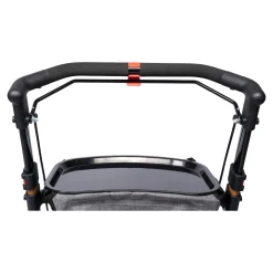 Die moderne Hausfrau Indoor-Rollator in Holz-Optik mit Tasche und Tablett - AT51040 weiß/braun