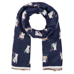 Damen Die moderne Hausfrau Jacquardschal „Katzenwelt“