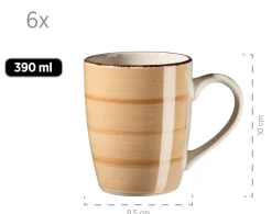 Die moderne Hausfrau Kaffeebecher-Set, Steingut LUMACA Olivgrün