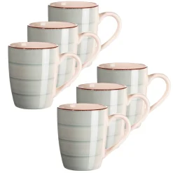 Die moderne Hausfrau Kaffeebecher-Set, Steingut LUMACA Grau