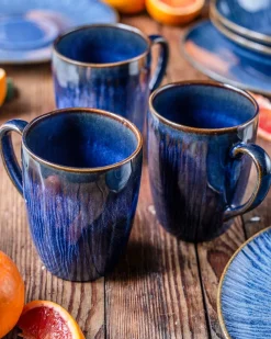 Die moderne Hausfrau Kaffeebecher-Set, Steinzeug Eisfall