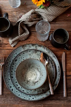 Die moderne Hausfrau Kaffeebecher-Set, Steinzeug Carellia Grau