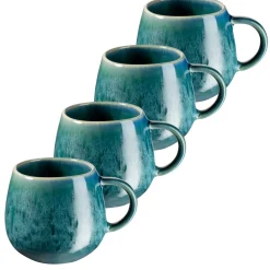 Die moderne Hausfrau Kaffeebecher-Set, Steinzeug Carellia Blau
