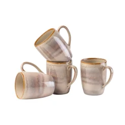 Die moderne Hausfrau Kaffeebecher-Set, Steinzeug Nebelwald