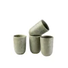 Die moderne Hausfrau Kaffeebecher-Set, Steinzeug Moos'N'Stein Grün