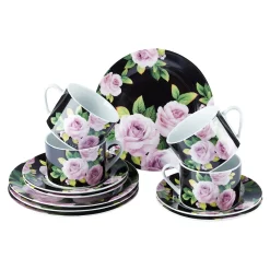 Die moderne Hausfrau Kaffee-Service "Black-Rose", 12-teilig