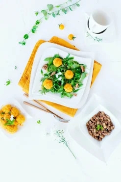 Die moderne Hausfrau Kaffeeservice, Porzellan LA MUSICA 6 x Dessertteller, 6 x Kaffeetasse, 6 x Kaffeeuntertasse