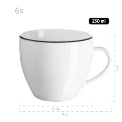 Die moderne Hausfrau Kaffeeservice, Porzellan Nola