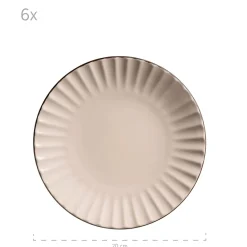 Die moderne Hausfrau Kaffeeservice, Steinzeug Osita 6 x Speisteller, 6 x Dessertteller, 6 x Müslischüssel