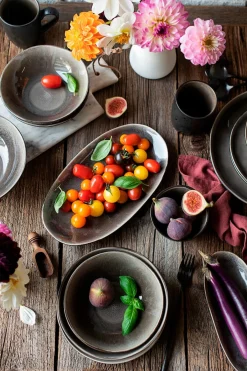 Die moderne Hausfrau Kaffeetassen-Set, Keramik Niara Organic 4 x Kaffeetasse, 4 x Untertasse