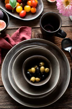 Die moderne Hausfrau Kaffeetassen-Set, Keramik Niara Organic 4 x Kaffeetasse, 4 x Untertasse