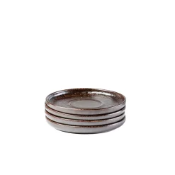 Die moderne Hausfrau Kaffeeuntertassen-Set, Steinzeug Glockenklang