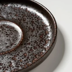 Die moderne Hausfrau Kaffeeuntertassen-Set, Steinzeug Glockenklang