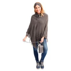 Damen Die moderne Hausfrau Kapuzen-Poncho