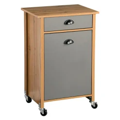 Die moderne Hausfrau Küchenwagen mit Mülltrennsystem Eiche, grau