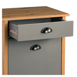 Die moderne Hausfrau Küchenwagen mit Mülltrennsystem Eiche, grau