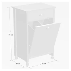 Die moderne Hausfrau Küchenwagen mit Mülltrennsystem und Schublade