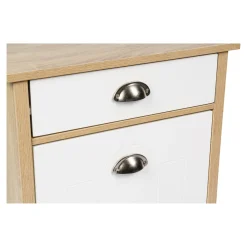 Die moderne Hausfrau Küchenwagen mit Mülltrennsystem Eiche, weiß