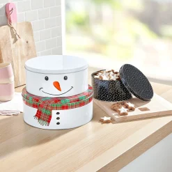 Die moderne Hausfrau Keksdosen-Set „Schneemann“, 3-teilig