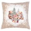 Die moderne Hausfrau Kissenhülle "Teddy-Bescherung", 40x40 cm