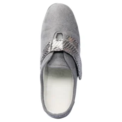 Damen Die moderne Hausfrau Klett-Hausschuh „Hanna“ warm anthrazit