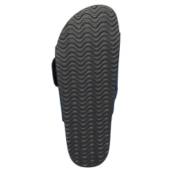 Damen Die moderne Hausfrau Klett-Pantolette „Miriam“ blau