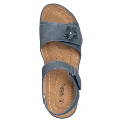 Damen Die moderne Hausfrau Klettsandalette „Carmen“ blau