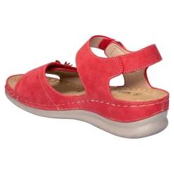 Damen Die moderne Hausfrau Klettsandalette „Carmen“ rot
