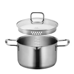 Die moderne Hausfrau Kochtopf, Edelstahl Sanvito 1 x Topf, 1 x Deckel