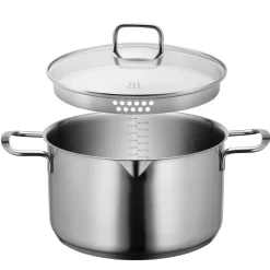 Die moderne Hausfrau Kochtopf, Edelstahl Sanvito 1 x Topf, 1 x Deckel
