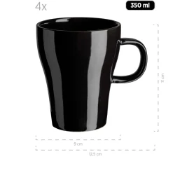 Die moderne Hausfrau Kombiservice, Keramik Isora Schwarz