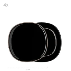 Die moderne Hausfrau Kombiservice, Keramik Isora Schwarz