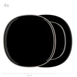 Die moderne Hausfrau Kombiservice, Keramik Isora Schwarz