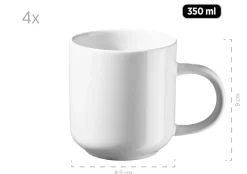 Die moderne Hausfrau Kombiservice, Steinzeug ALENIA Weiß